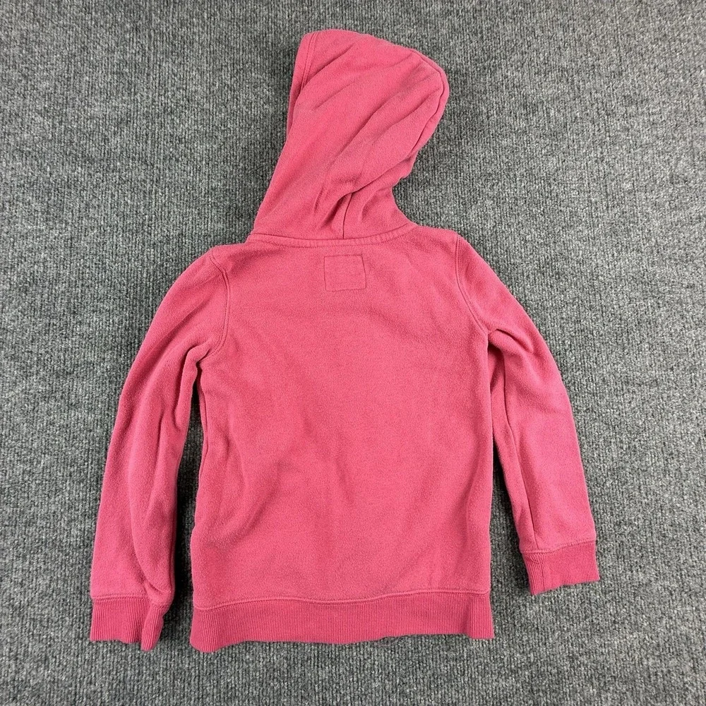 OshKosh B'gosh Hoodie Girls 4 Pink Full Zip Logo Fleece Sweatshirt Graphic